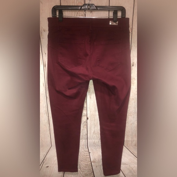 Womens Juicy Couture jeans Sz 8 Maroon Flaunt It Stretch Denim Y2K Preppy - Picture 4 of 8